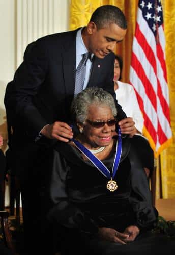 Maya-Angelou and Obama