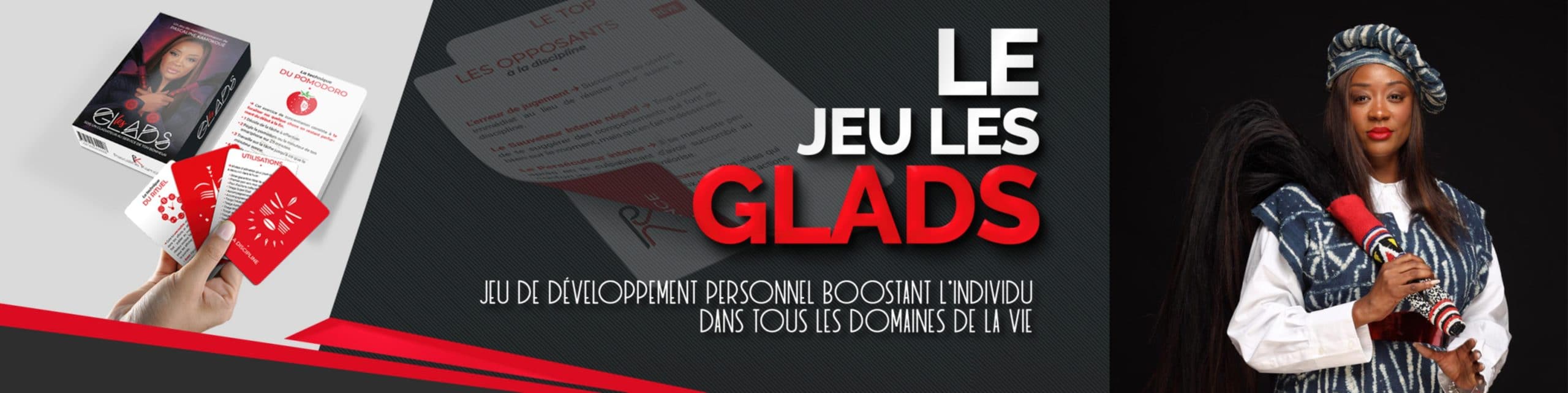 Les Glads, le jeu conçu par Pascaline Kamokoué